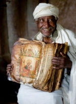 Ethiopian Monk with 800 Year old Bible